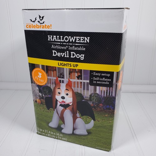 Halloween yard devil dog - yard,